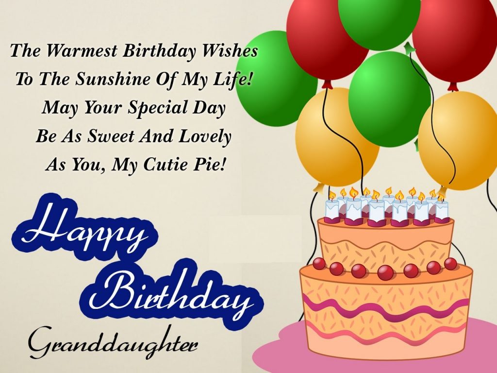 Happy Birthday Wallpapers Wishes For Granddaughter - Cutie Pie Birthday Wishes , HD Wallpaper & Backgrounds