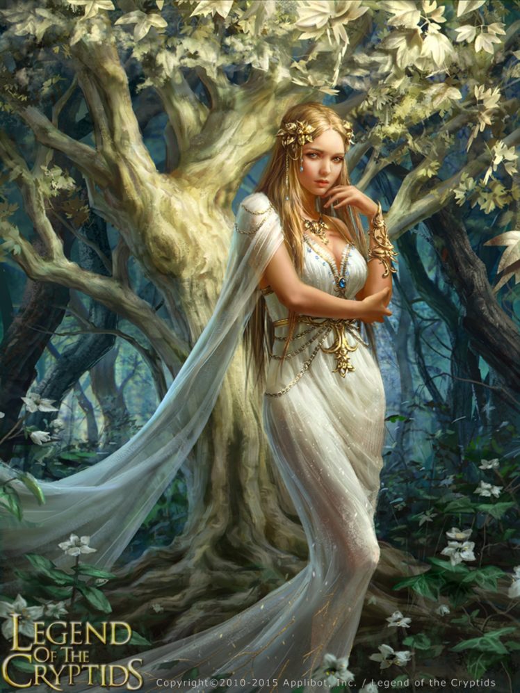 Fantasy, Girl, Woman, Beauty, Beautiful, Tree, Princess, - Merieke Ri Berit Alter , HD Wallpaper & Backgrounds