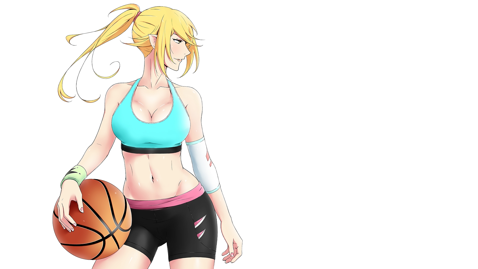 Wallpaper Hot Anime Girl, Basket Ball, Sports - Sport Bra Anime Girl , HD Wallpaper & Backgrounds