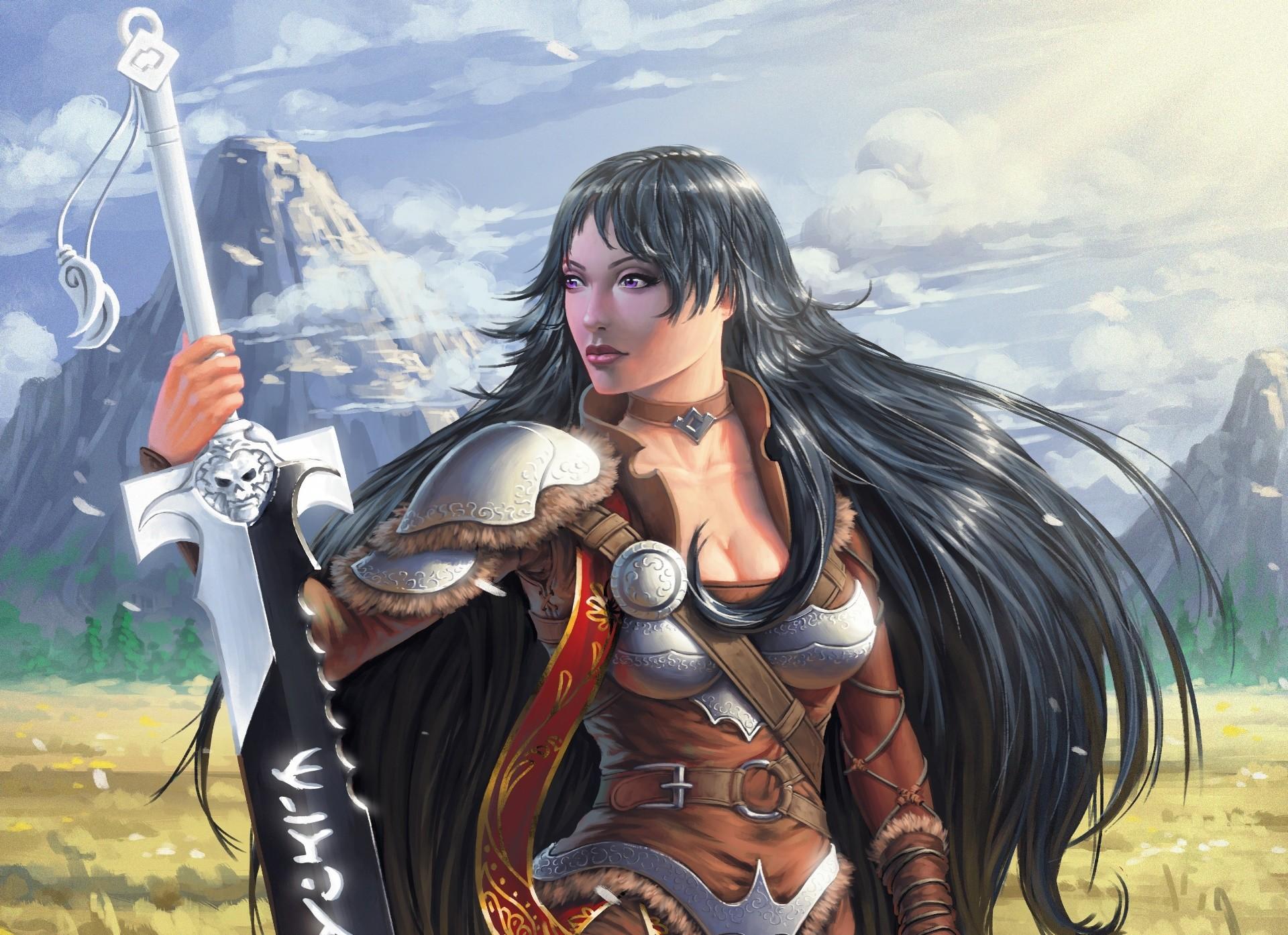 Fantasy - Fantasy Woman Warrior Head Clipart , HD Wallpaper & Backgrounds