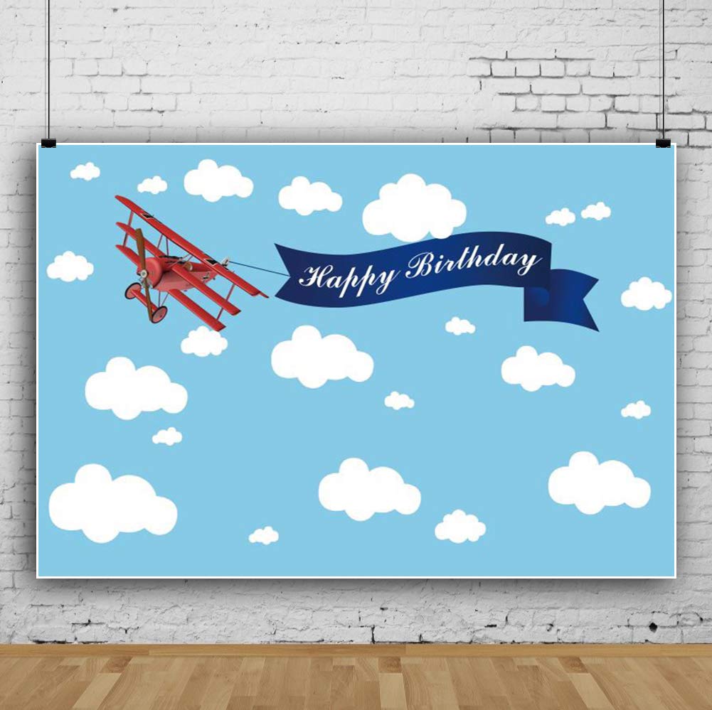 Aofoto 9x6ft Aircraft Happy Birthday Backdrop Boys - Happy Birthday Man Airplane , HD Wallpaper & Backgrounds