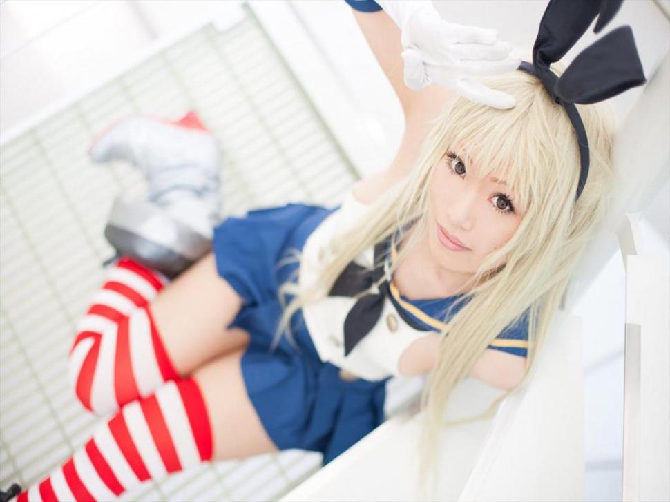 Anime Girls, Women, Cosplay, Kantai Collection, Shimakaze - Cute Shimakaze Cosplay Girl , HD Wallpaper & Backgrounds