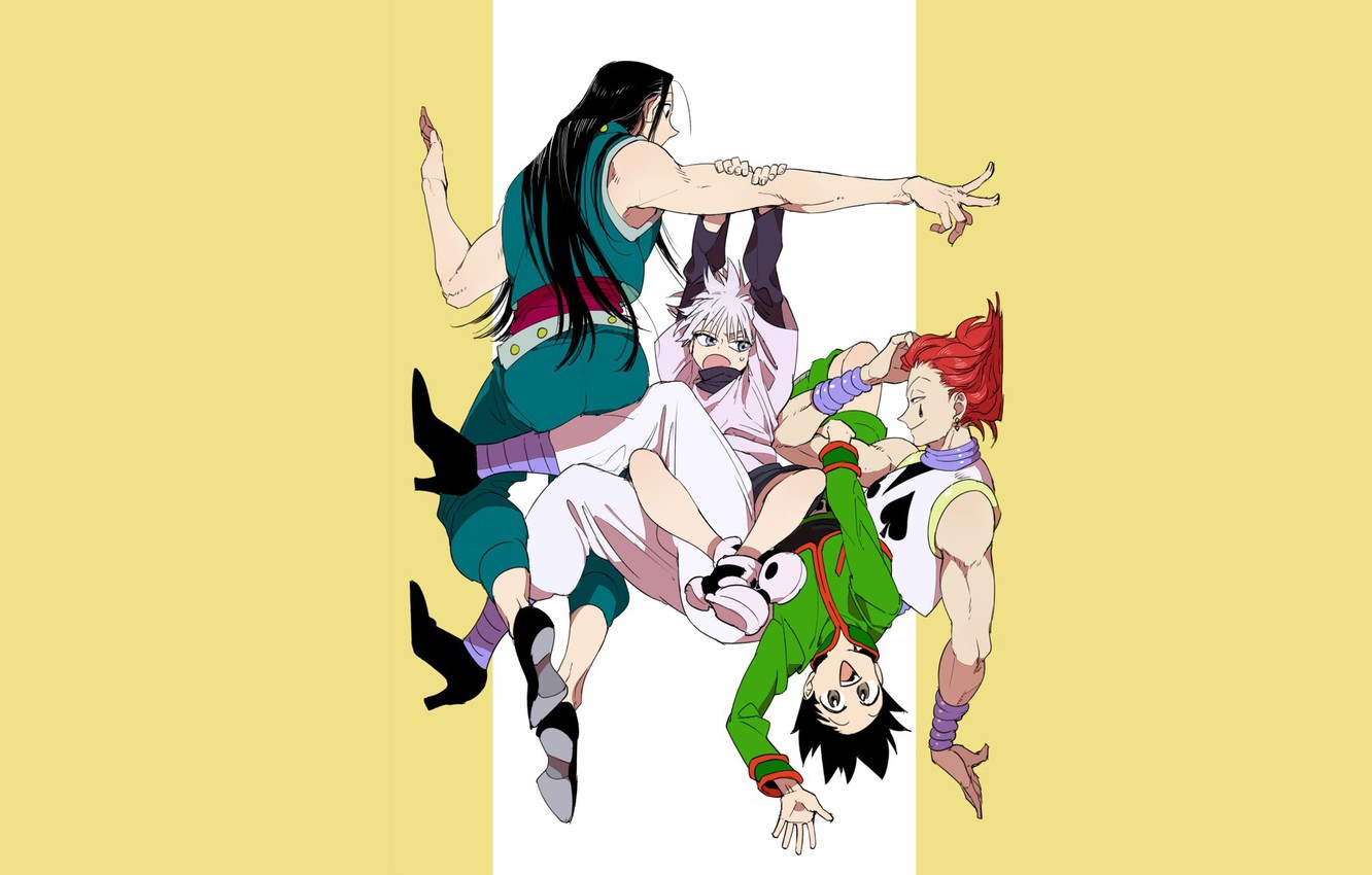 Photo Wallpaper Anime, Art, Hunter X Hunter, Hisoka, - Hisoka Gon Killua Illumi , HD Wallpaper & Backgrounds