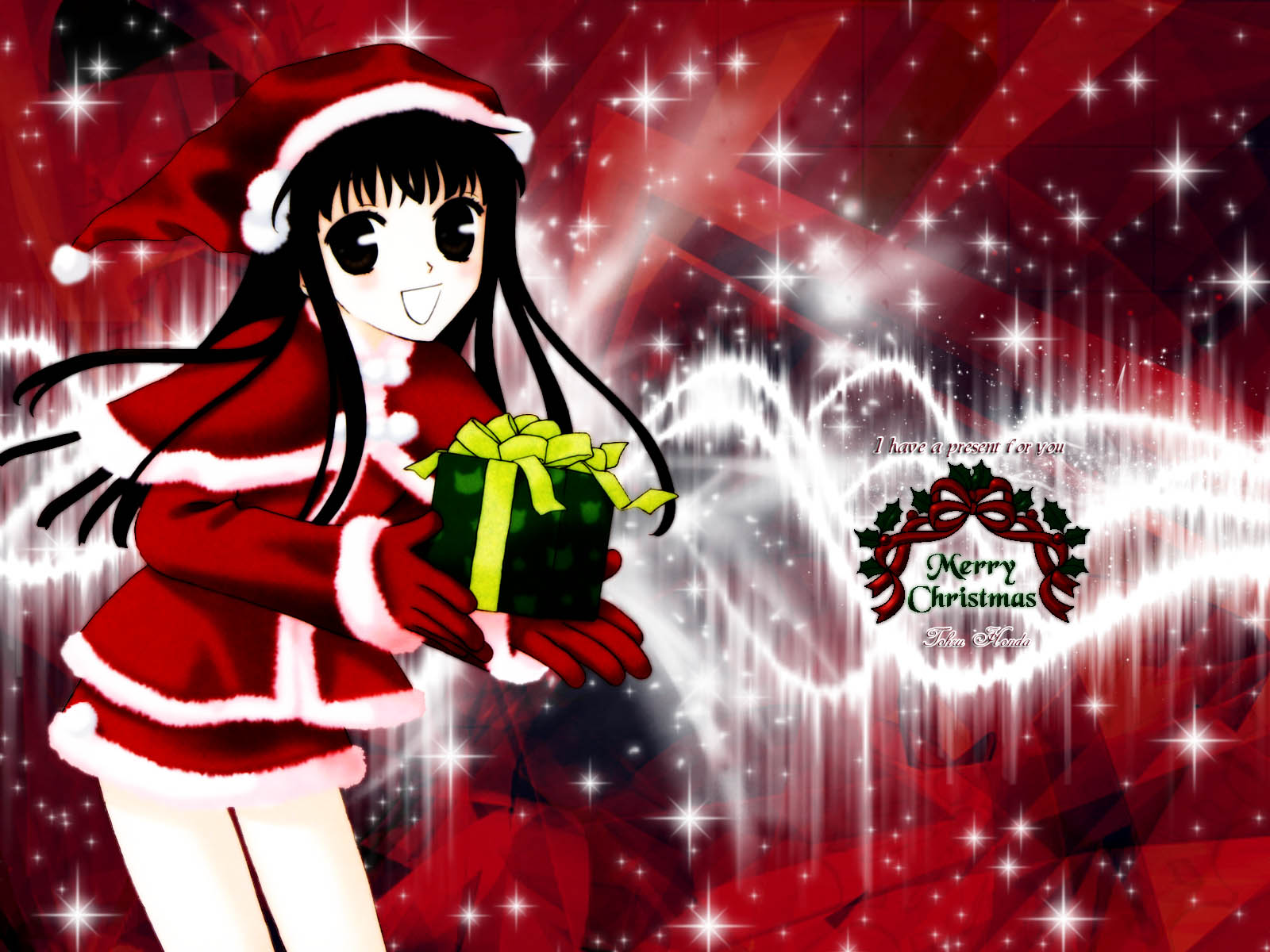 Christmas, Rad, Anime, Girl, Wallpaper - Very Cute Anime Girl Christmas , HD Wallpaper & Backgrounds