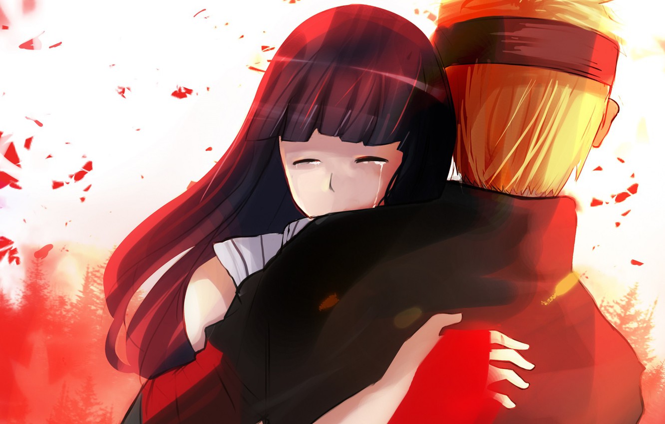 Photo Wallpaper Romance, Hugs, Pair, Naruto, Naruto - Romantic Naruto Naruto And Hinata , HD Wallpaper & Backgrounds