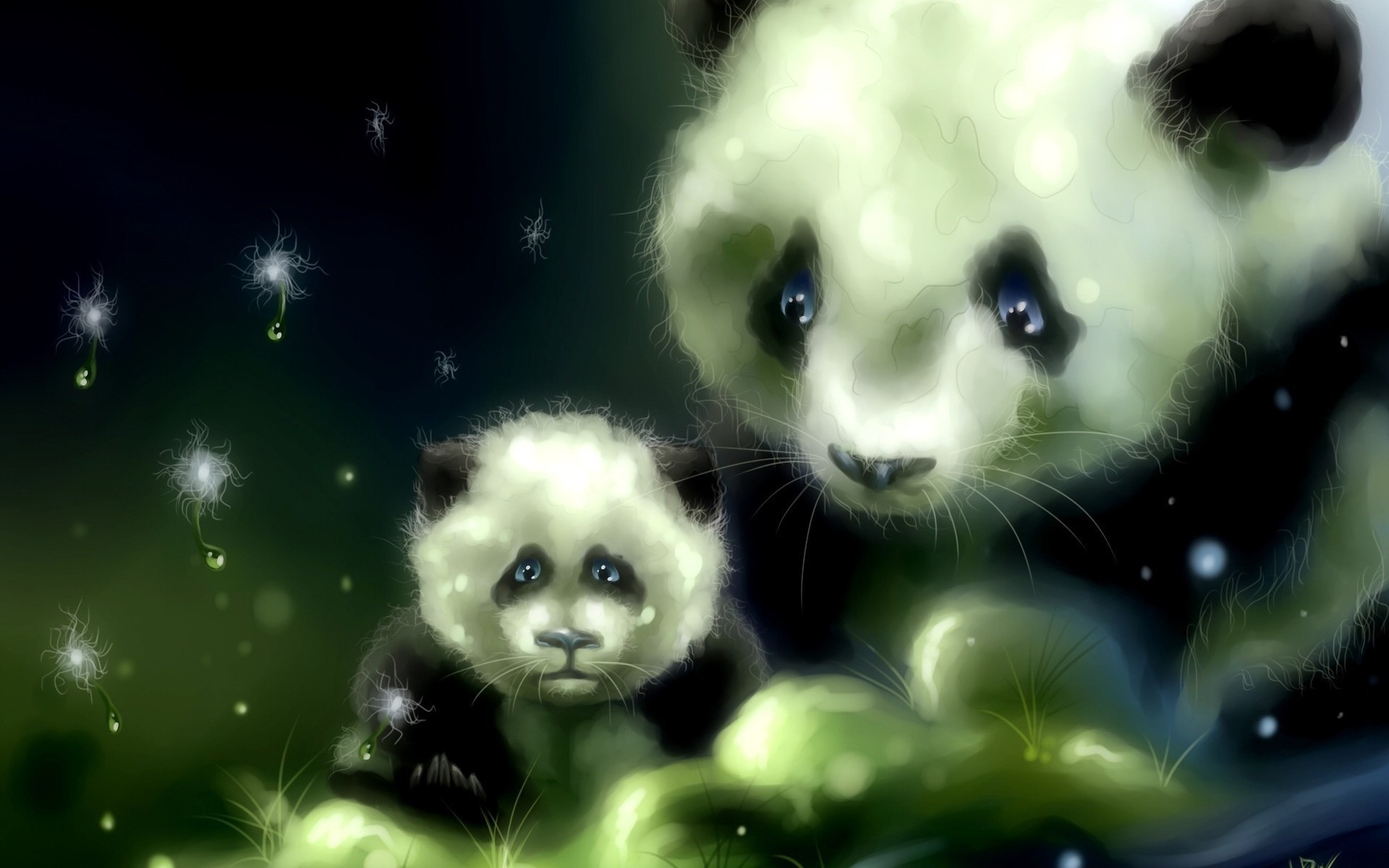 Cute - Panda Wallpaper Anime , HD Wallpaper & Backgrounds