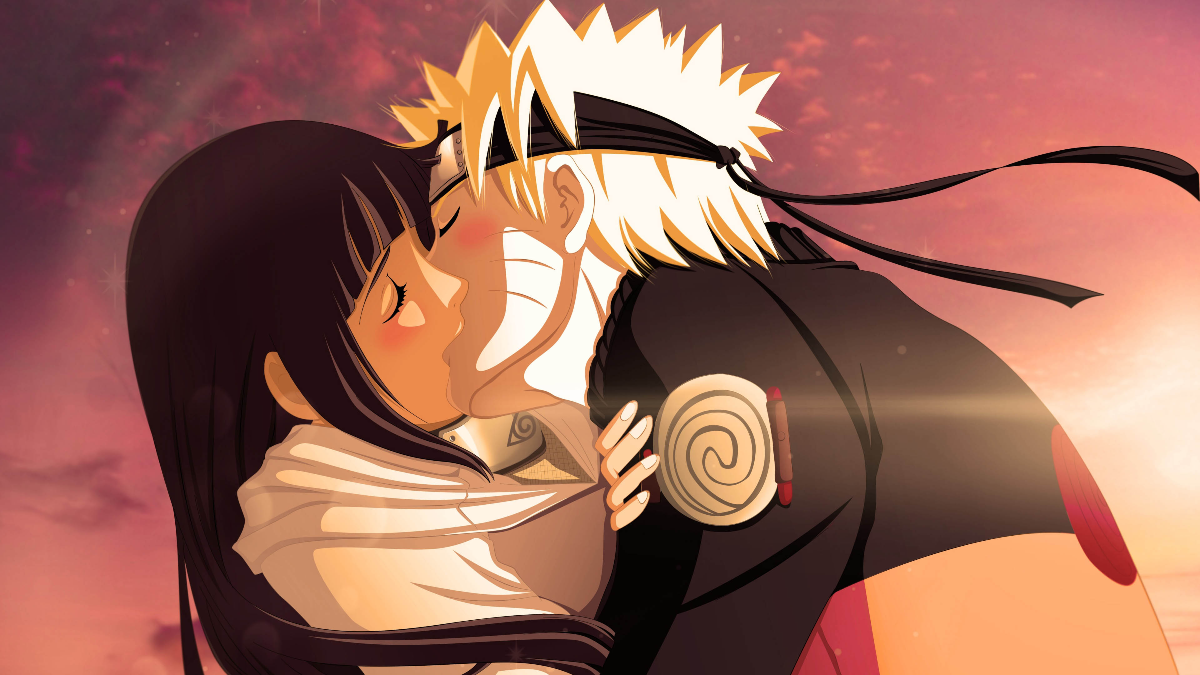 Anime Naruto Hinata Hyuga Naruto Pinterest Anime Wallpaper - Naruto Dan Hinata Kis , HD Wallpaper & Backgrounds