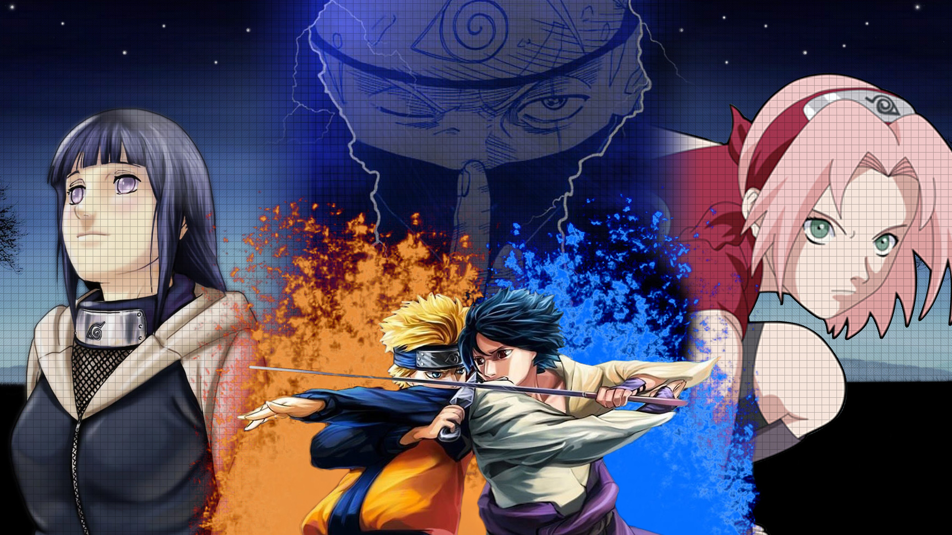 Naruto And Hinata Wallpaper Hdwallpaper Hinata Hyuga - Naruto Sasuke Sakura Hinata , HD Wallpaper & Backgrounds