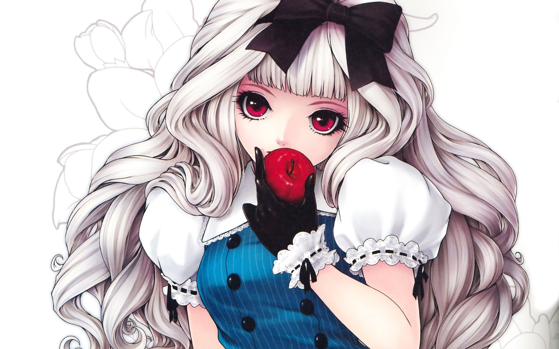 Preview Anime Picture Anime Girl With Silver Curly Hair 434421