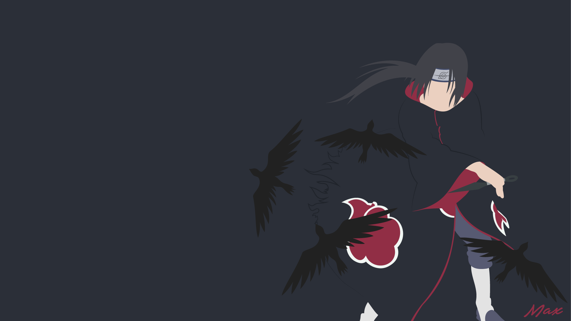 Itachi Uchiha Minimalist , HD Wallpaper & Backgrounds