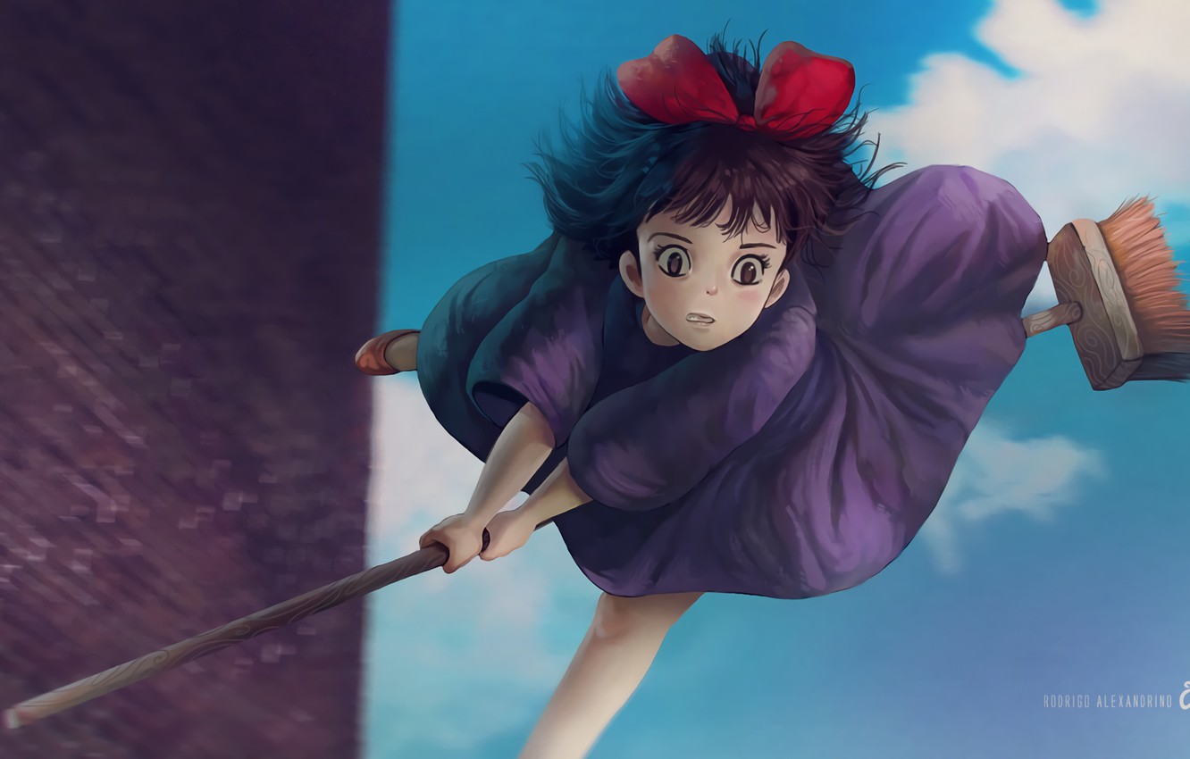 Photo Wallpaper Anime, Kiki's Delivery Service, Studio - Fondos De Pantalla Para Computadora Estudio Gibli , HD Wallpaper & Backgrounds