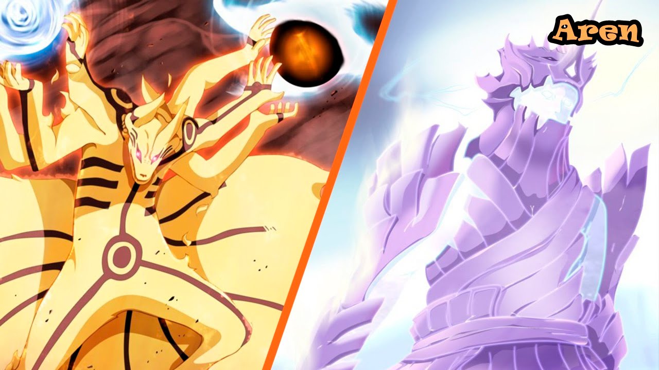 Naruto Kurama Mode Vs Sasuke Susanoo Superb Widescreen - Naruto Final Form , HD Wallpaper & Backgrounds