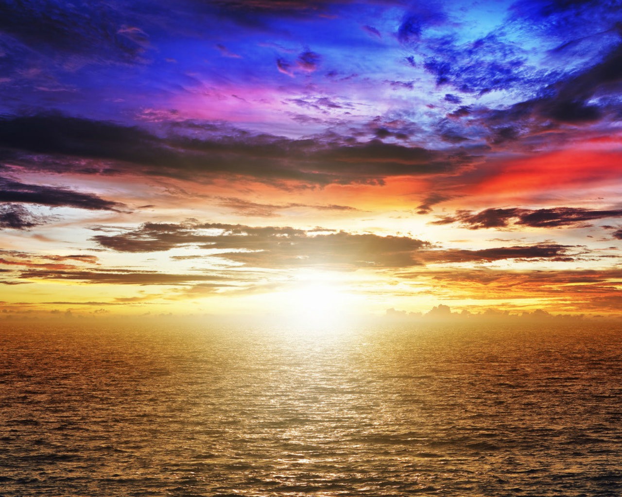 Sunset Clouds Background With Sea , HD Wallpaper & Backgrounds
