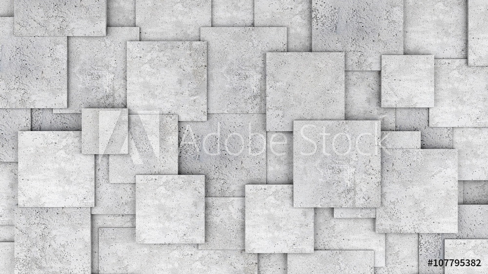Picture Of Concrete 3d Cube Wall As Background Or Wallpaper - Wall Design 3d Cube , HD Wallpaper & Backgrounds