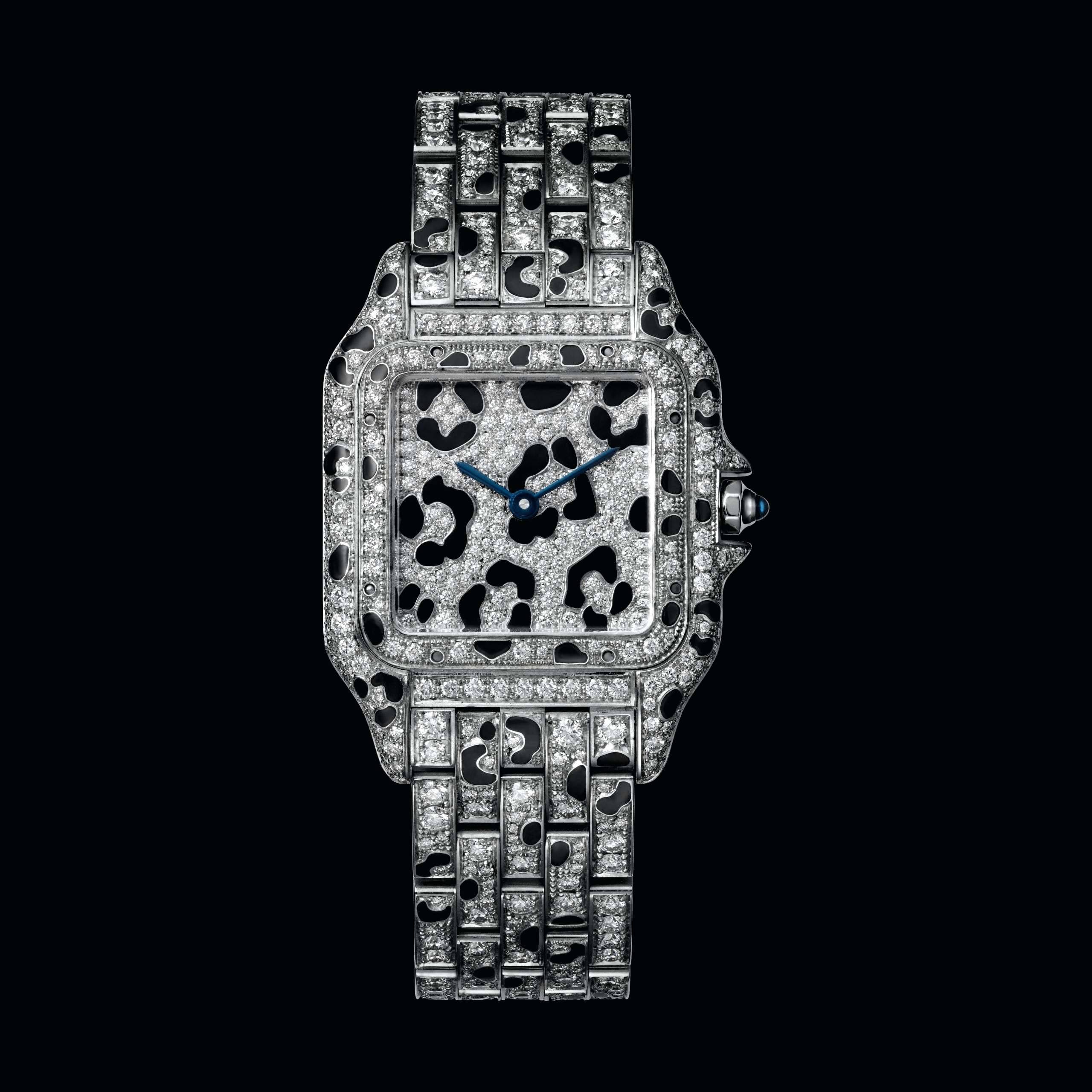 Cartier Apple Watch Face Medium Spots In Diamonds And - Cartier Panthere Watch Diamonds , HD Wallpaper & Backgrounds