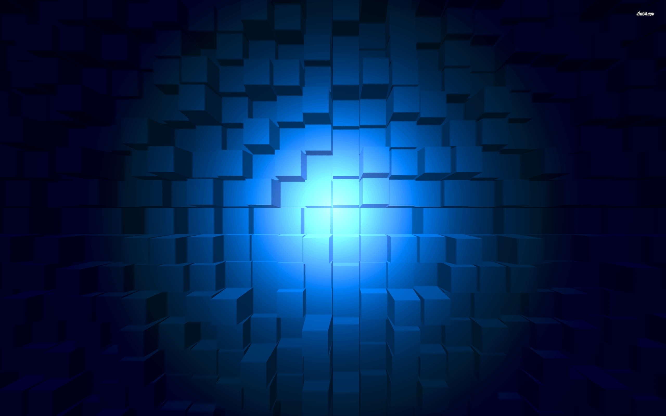 Blurry Blue Cubes Wallpaper - Light , HD Wallpaper & Backgrounds