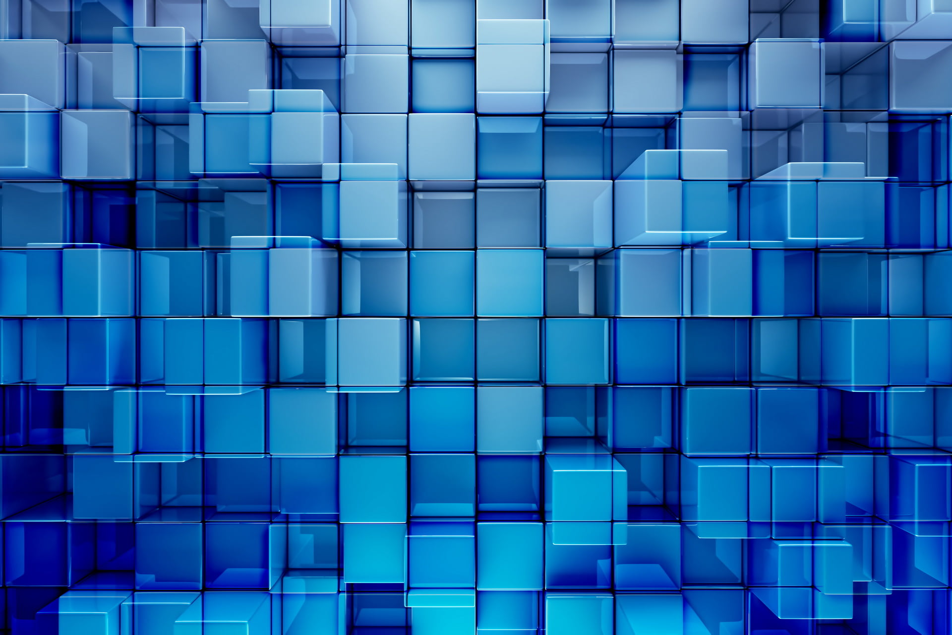 Blue And Black Plastic Organizer, Abstract, 3d, Cube, - Lenovo Tab 7 Essential , HD Wallpaper & Backgrounds