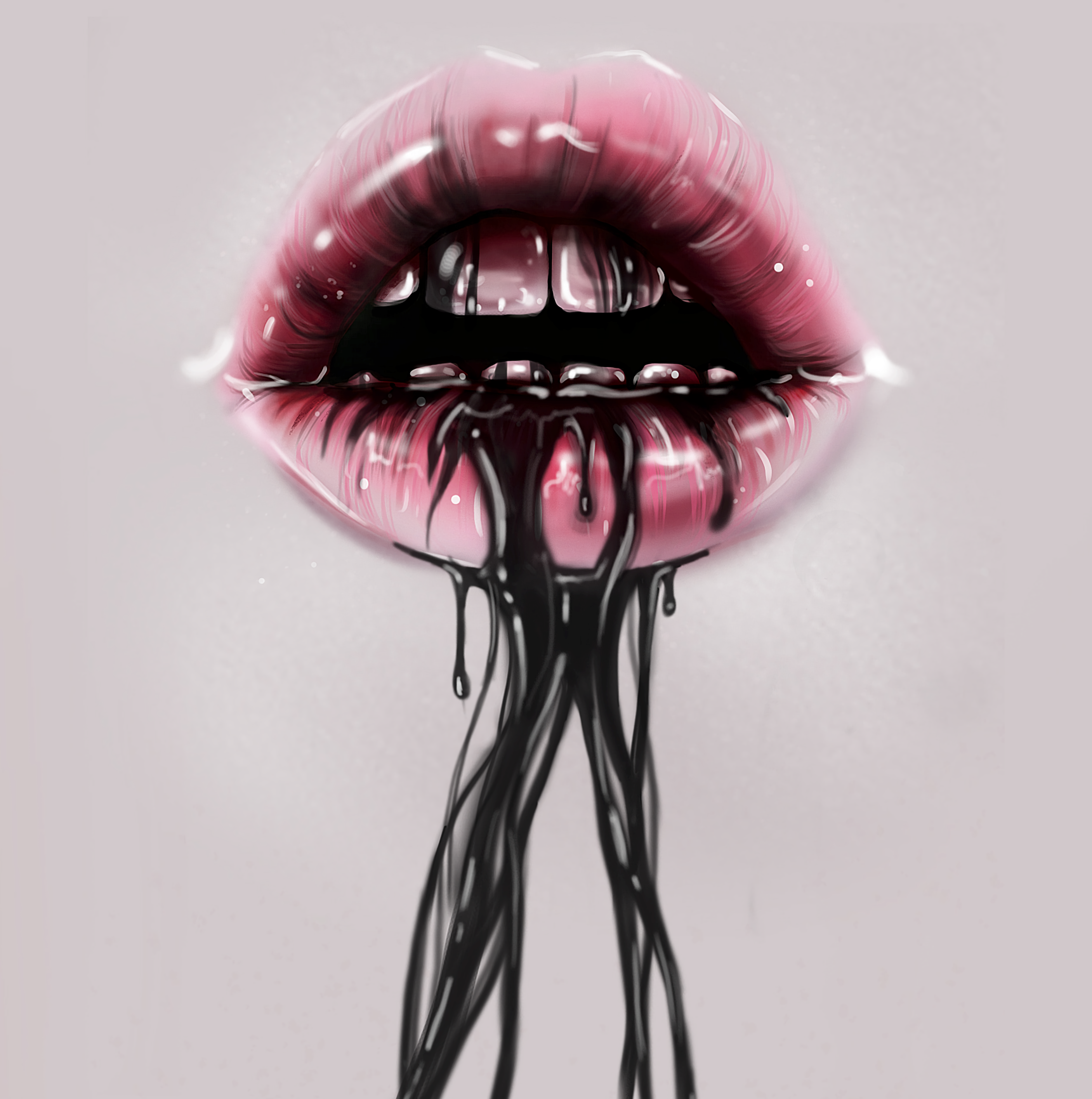 Lips Paint Liquid Dark Teeth - Lips Paint , HD Wallpaper & Backgrounds