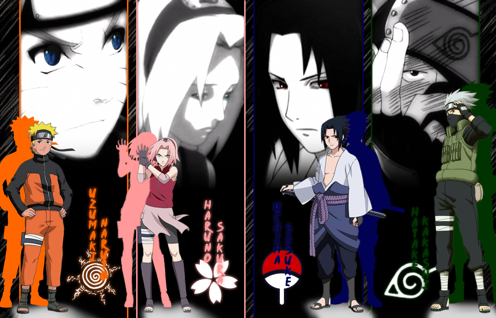 Anime, Naruto, Hatake Kakashi, Uchiha Sasuke, Uzumaki - Naruto Wallpaper Team 7 , HD Wallpaper & Backgrounds