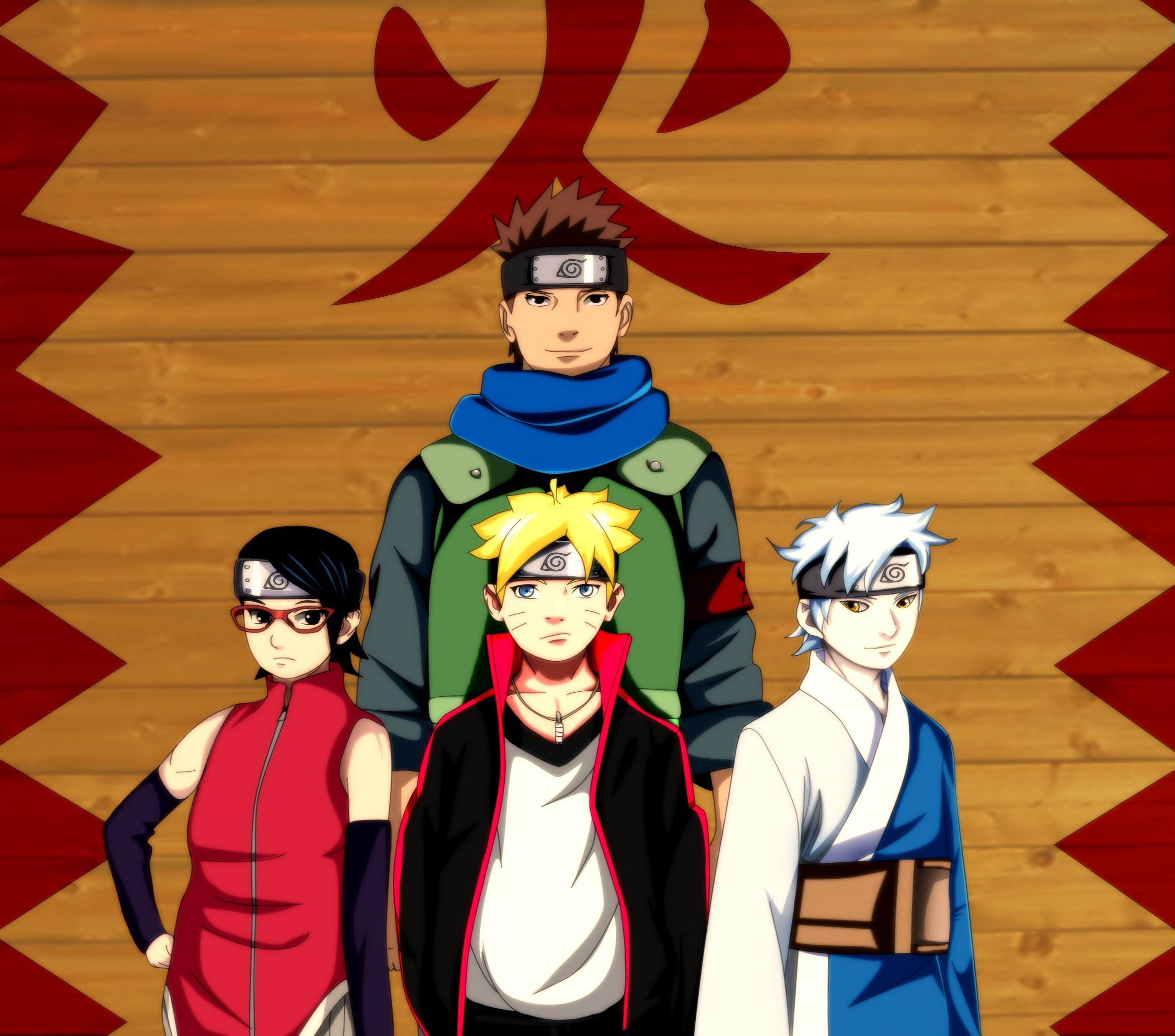 Boruto Uzumaki Mitsuki Sarada Uchiha - Boruto Sarada Mitsuki Konohamaru , HD Wallpaper & Backgrounds