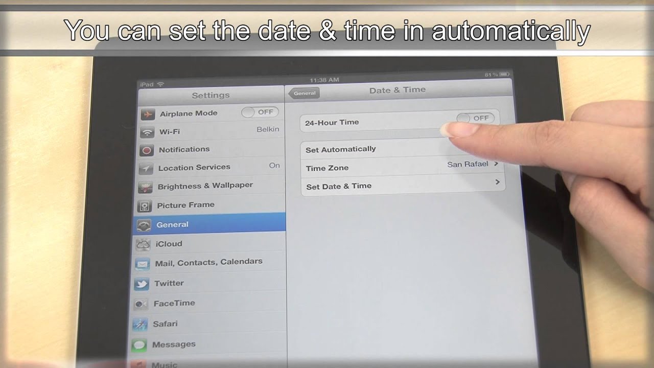 How To Set The Date And Time On Apple The New Ipad - Date Time Ipad , HD Wallpaper & Backgrounds