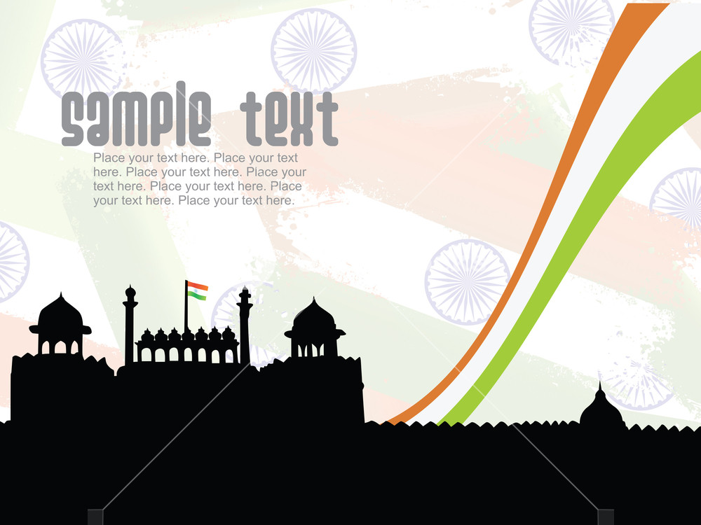 Red Fort Silhouette In Delhi On Independence Day Background - Red Fort , HD Wallpaper & Backgrounds
