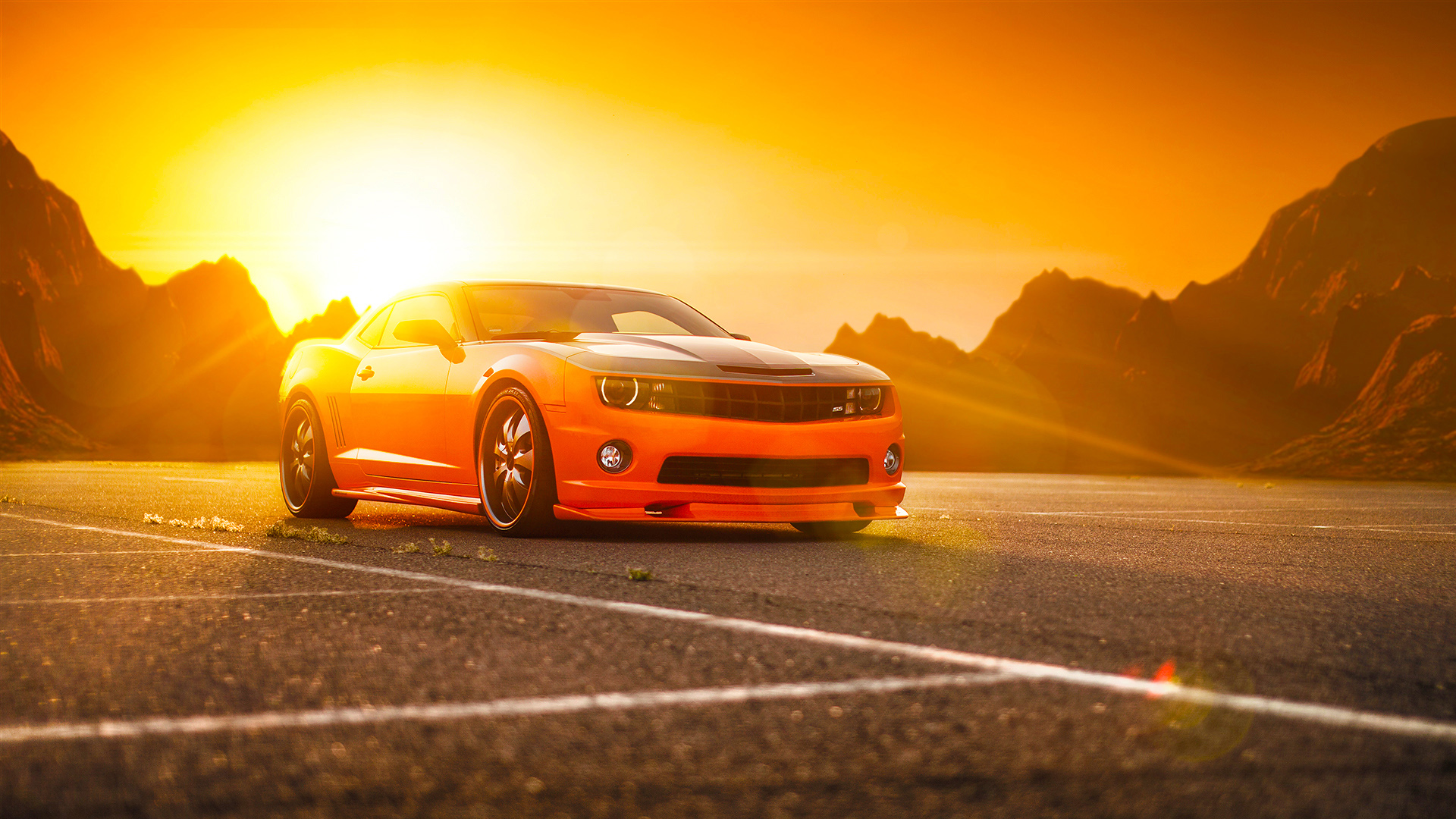 Chevrolet Camaro Ss Orange Wallpaper - Chevrolet Camaro , HD Wallpaper & Backgrounds