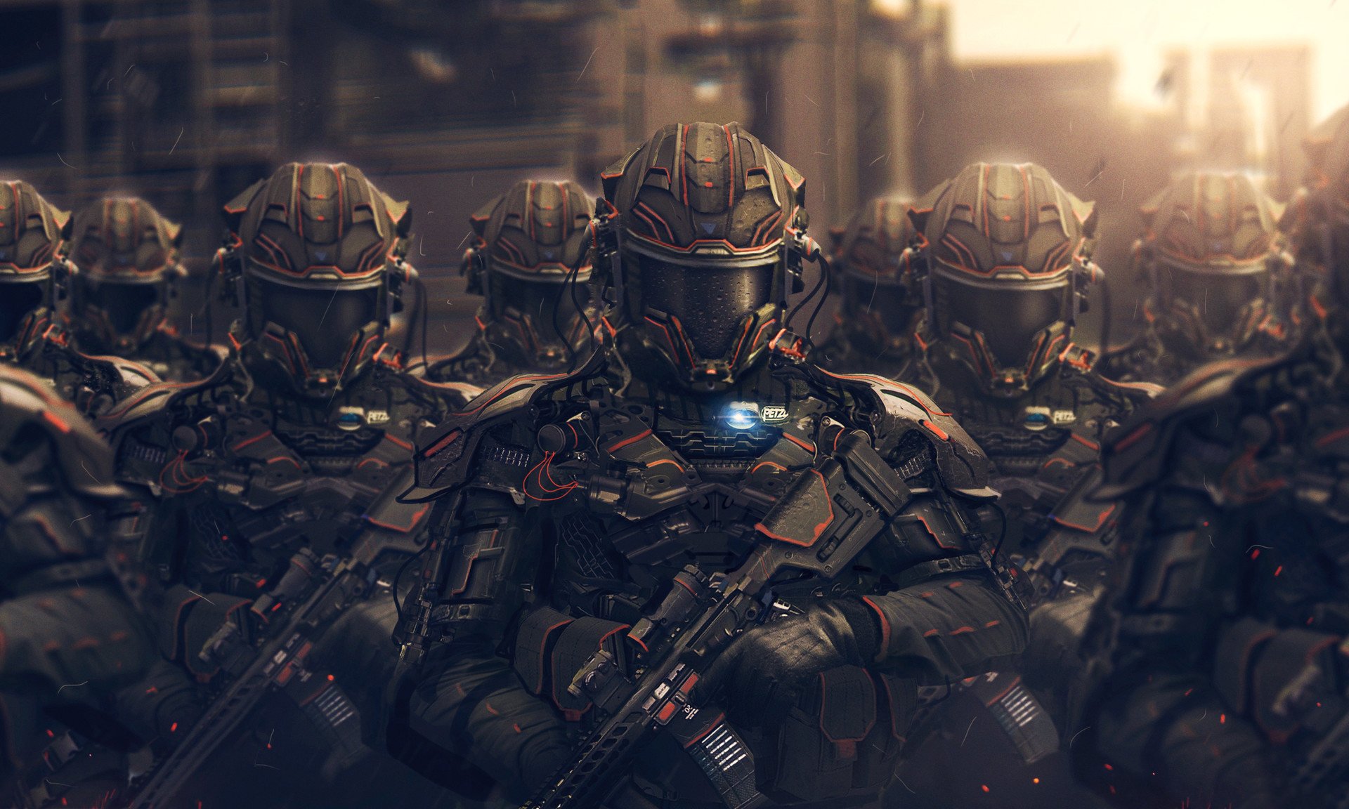 Sci Fi Army Art , HD Wallpaper & Backgrounds