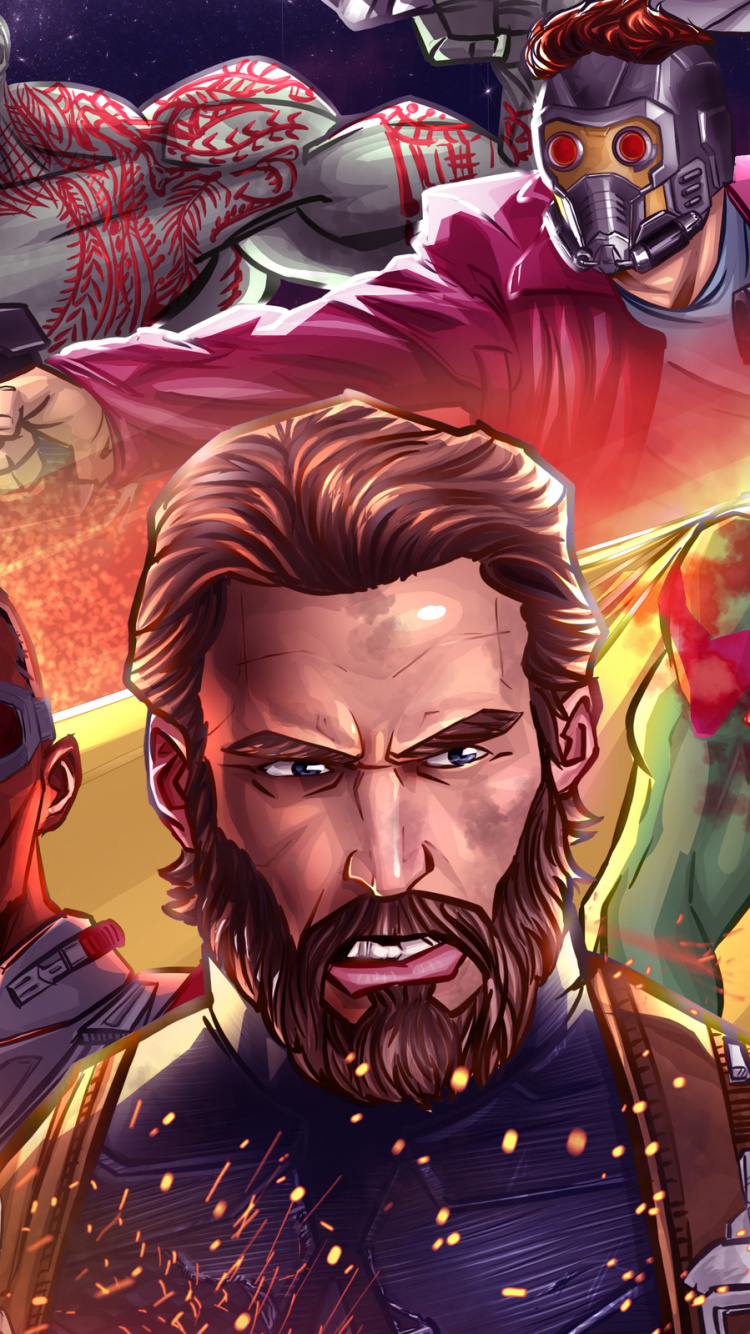 Hero, Art, The Avengers, Captain America The Winter - Captain America Infinity War Wallpaper Handy , HD Wallpaper & Backgrounds