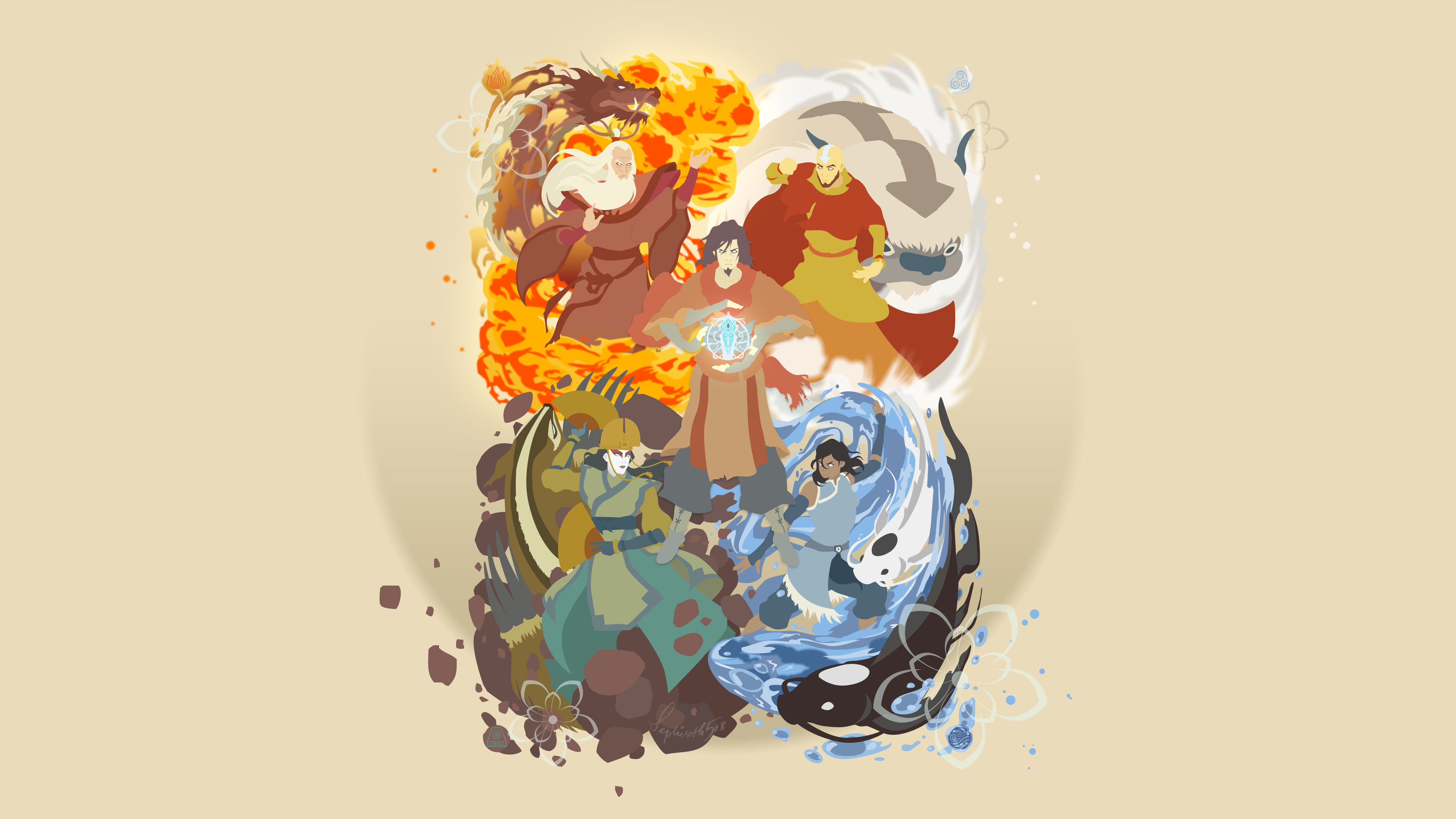 View Fullsize Avatar - Avatar The Last Airbender Wallpaper Appa , HD Wallpaper & Backgrounds