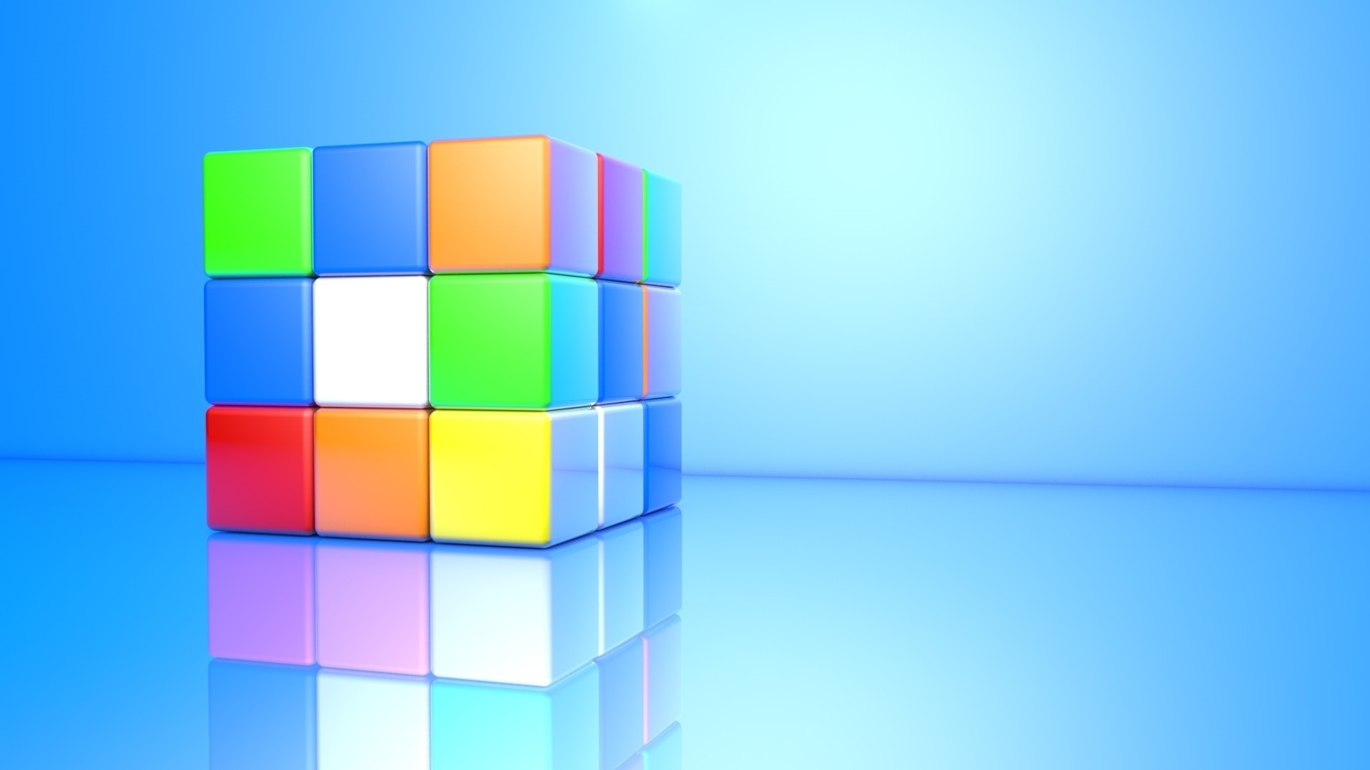 Rubiks Cube Colorful Face Cube - Rubik's Cube Wallpaper Hd , HD Wallpaper & Backgrounds