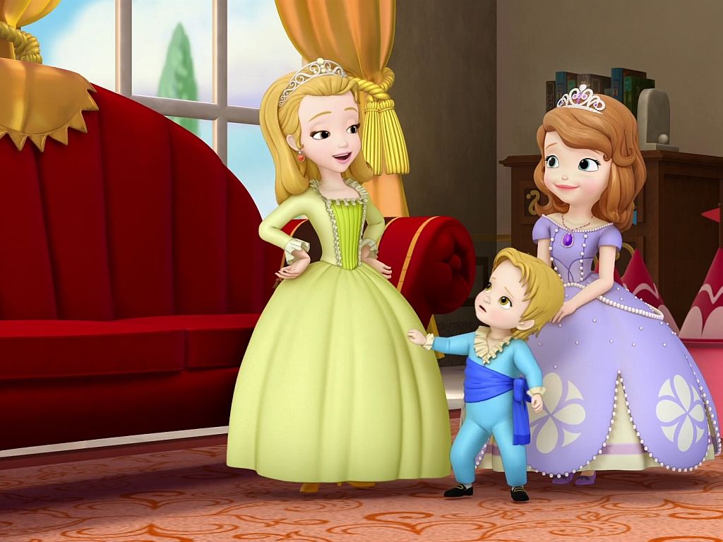 Sofia The First 1024by768 Desktop Wallpaper - Princess Sofia And Amber Baby James , HD Wallpaper & Backgrounds
