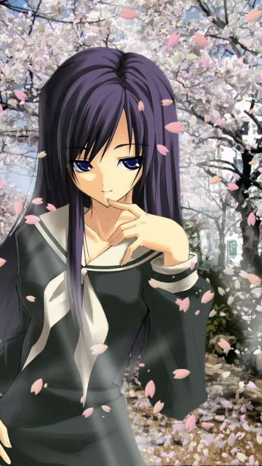 Cherry Blossom, Spring, Sasuke Uchiha, Girl, Sakura - Anime Con Viento , HD Wallpaper & Backgrounds
