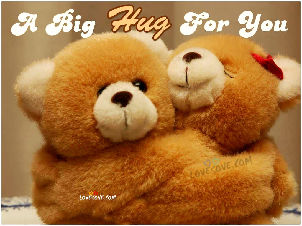 A Big Hug For You Happy Hug Day - Big Hug Teddy Bear , HD Wallpaper & Backgrounds