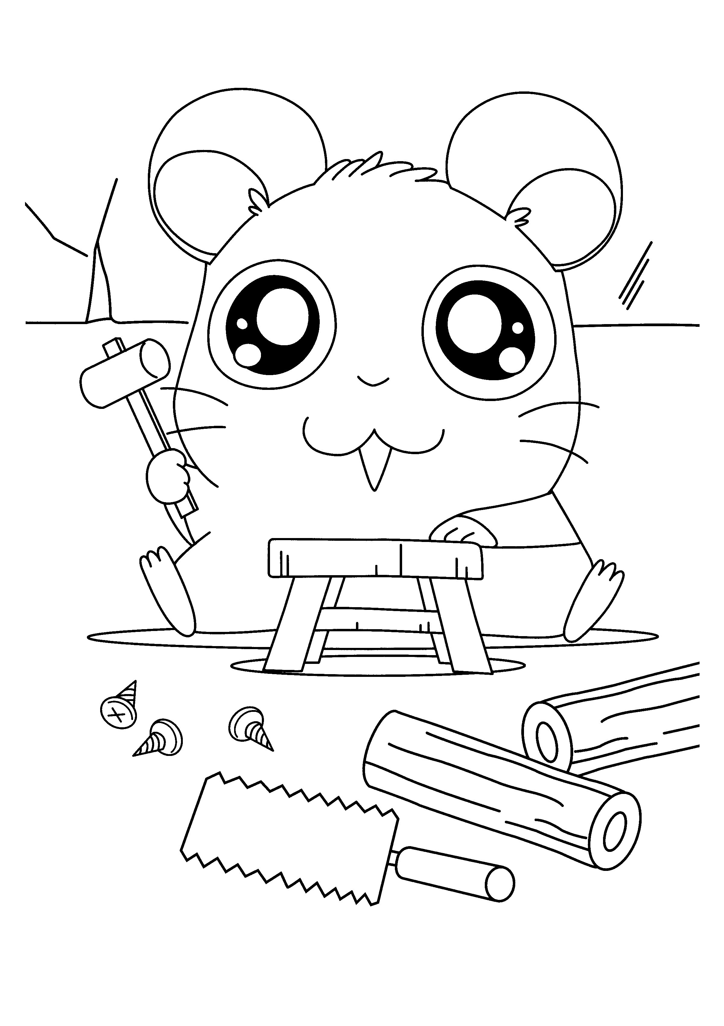Hamtaro Coloring Pages , HD Wallpaper & Backgrounds