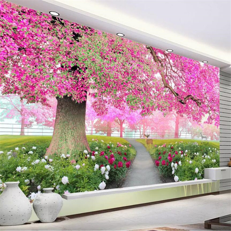 Beibehang Custom Wallpaper 3d Photo Murals Papel De - Cherry Blossom Wallpaper 3d , HD Wallpaper & Backgrounds