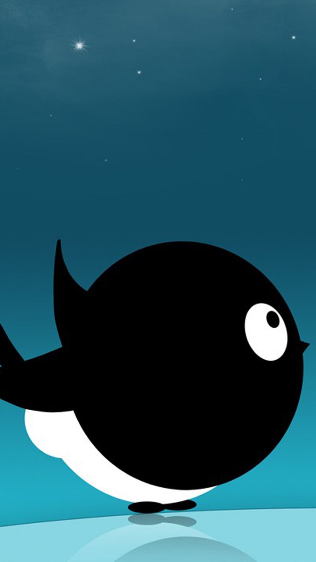 Cute Black Bird Cartoon Android Wallpaper - Simple Cartoon Wallpaper For Android , HD Wallpaper & Backgrounds