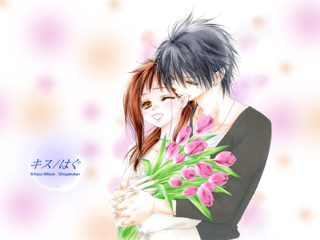 Anime, Mitsuki Kako, Kiss/hug, Tulip, Wallpaper, Official - Kiss Hug , HD Wallpaper & Backgrounds