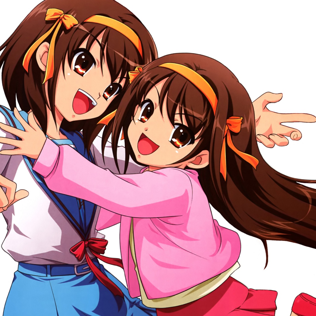 Anime Hug Wallpaper - Girl Hugging Anime Girl , HD Wallpaper & Backgrounds