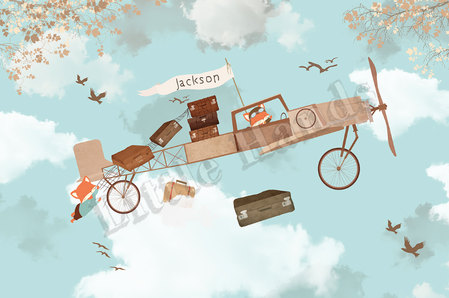 Aviator Mural Wallpaper - Little Hands , HD Wallpaper & Backgrounds