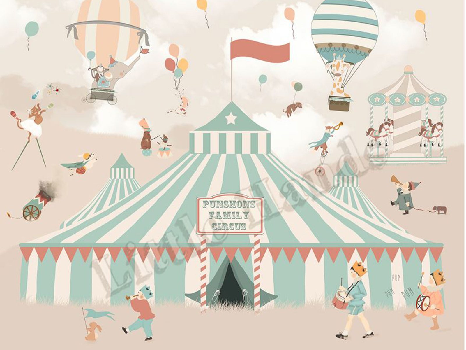 Circus Theme Wallpapers - Little Hands Wallpaper Circus , HD Wallpaper & Backgrounds