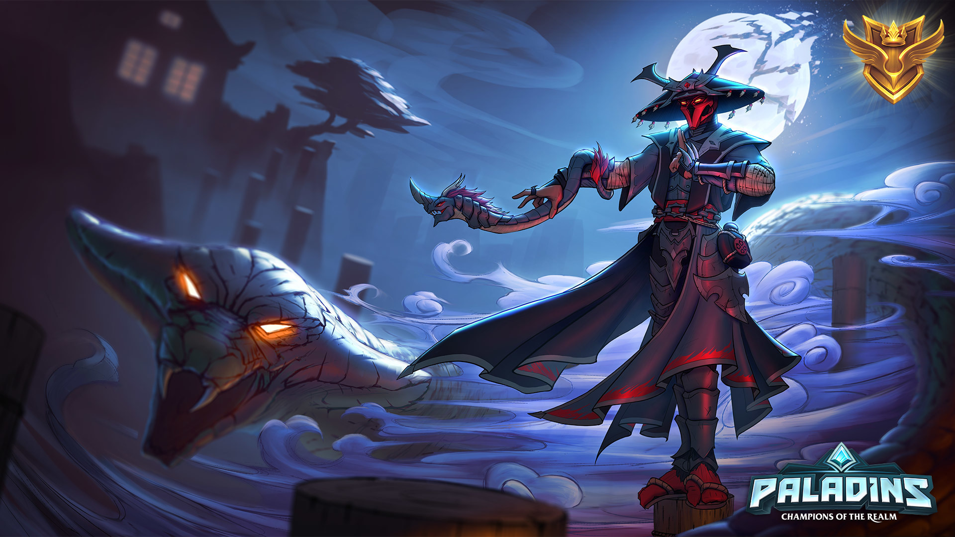 Wallpaper Mal Damba, Ninja, Video Game, Paladins - Paladins Mal Damba Shadow Lord , HD Wallpaper & Backgrounds