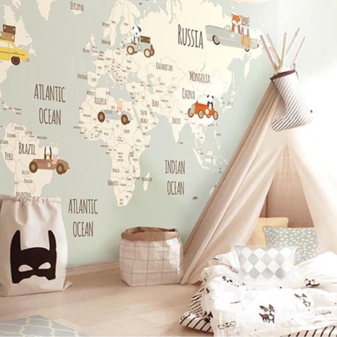 Little Hands Wallpaper With Teepee Beautiful Kids Room , HD Wallpaper & Backgrounds