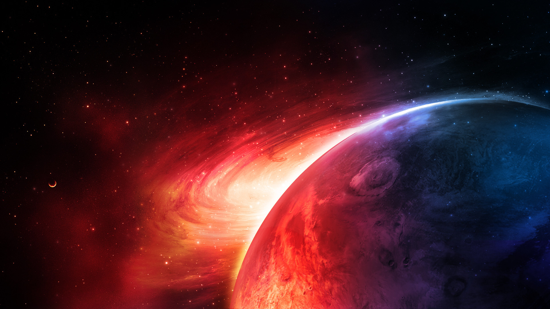 Red Space 1920x1080 Hd Wallpaper - Red Space Desktop Background , HD Wallpaper & Backgrounds