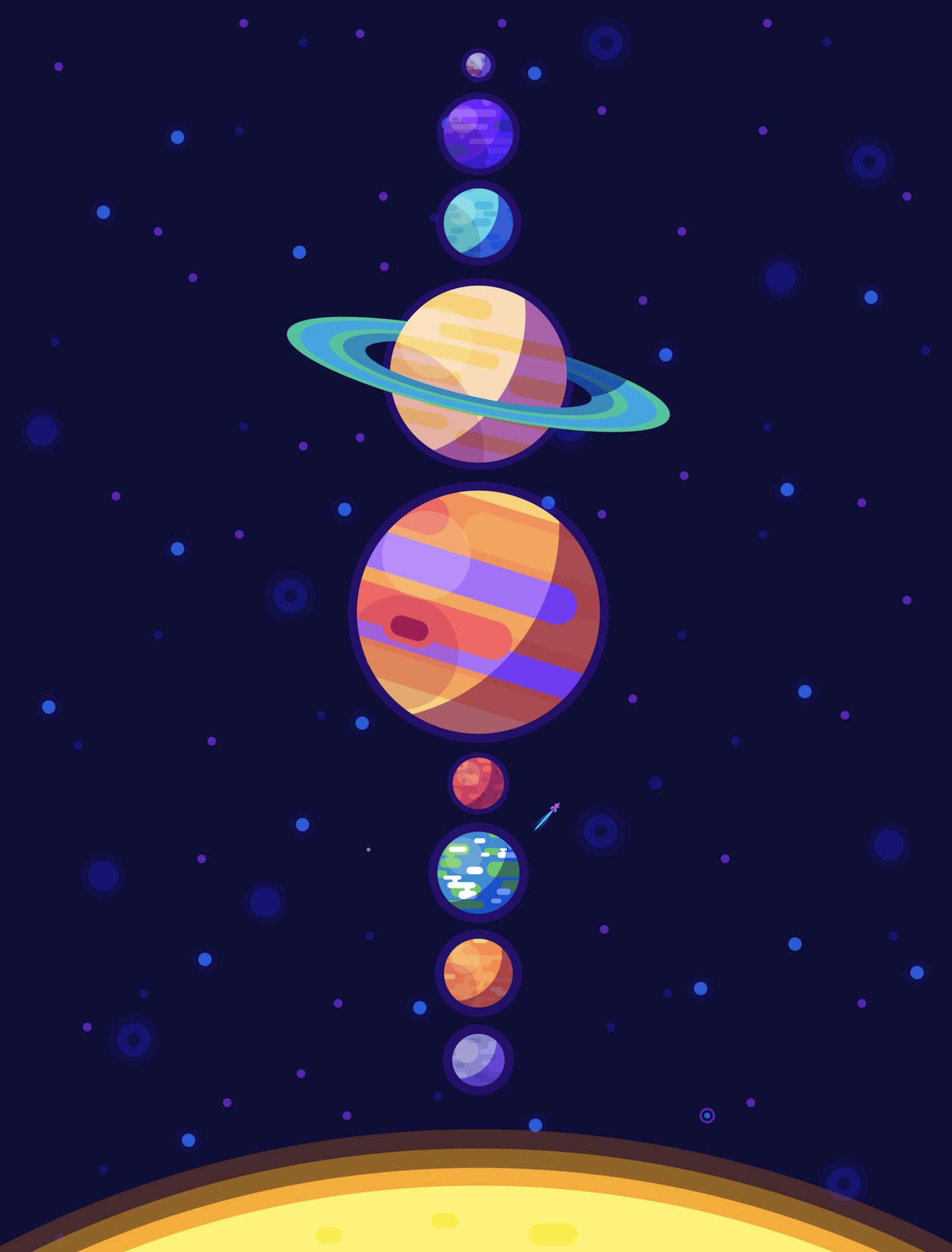 [wallpaper] Solar System Wallpaper For Phone/tablet - Kurzgesagt Solar System Poster , HD Wallpaper & Backgrounds