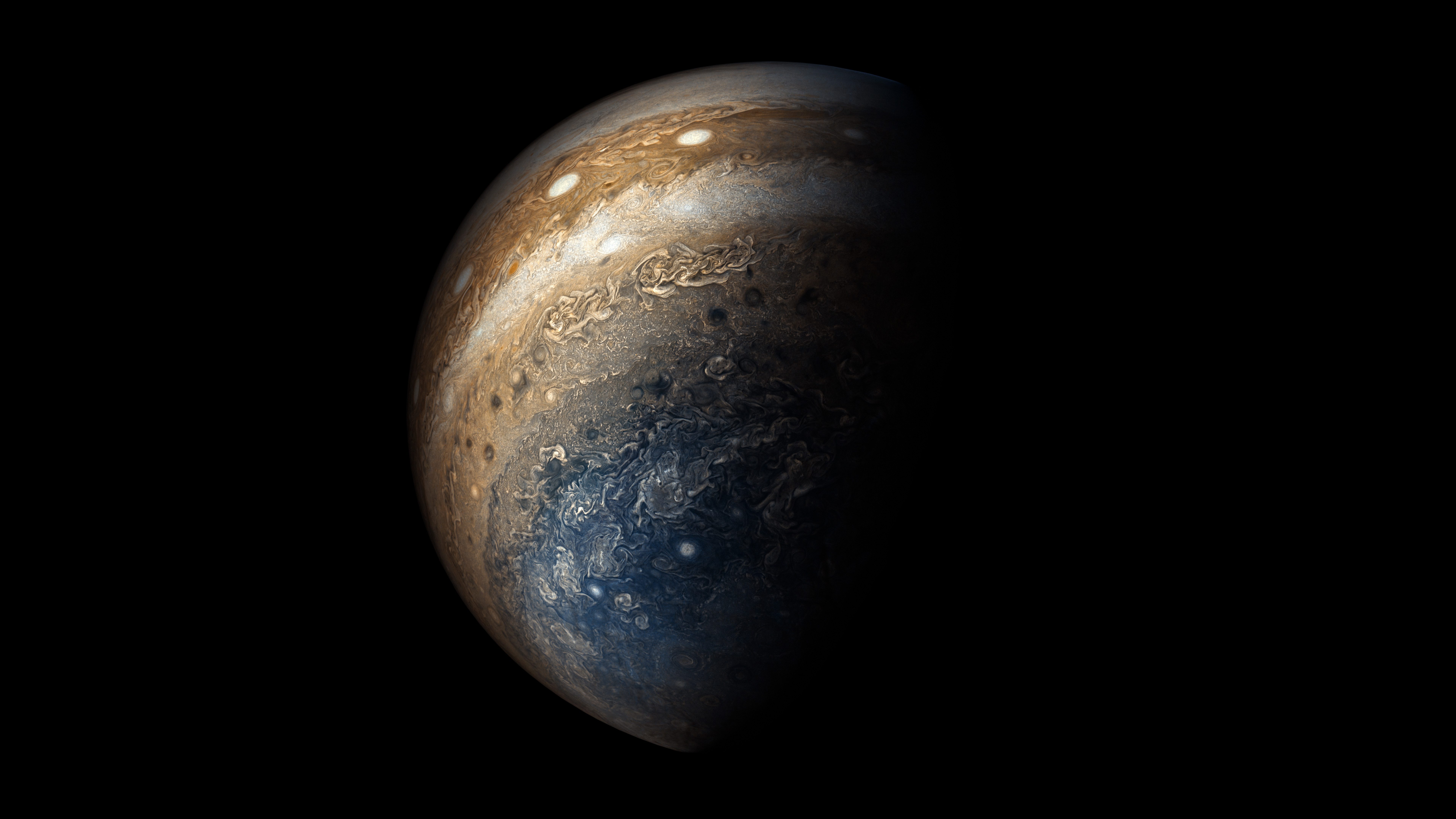 #jupiter, #brown, #nasa, #science, #universe, #blue, - High Resolution Jupiter Poles , HD Wallpaper & Backgrounds