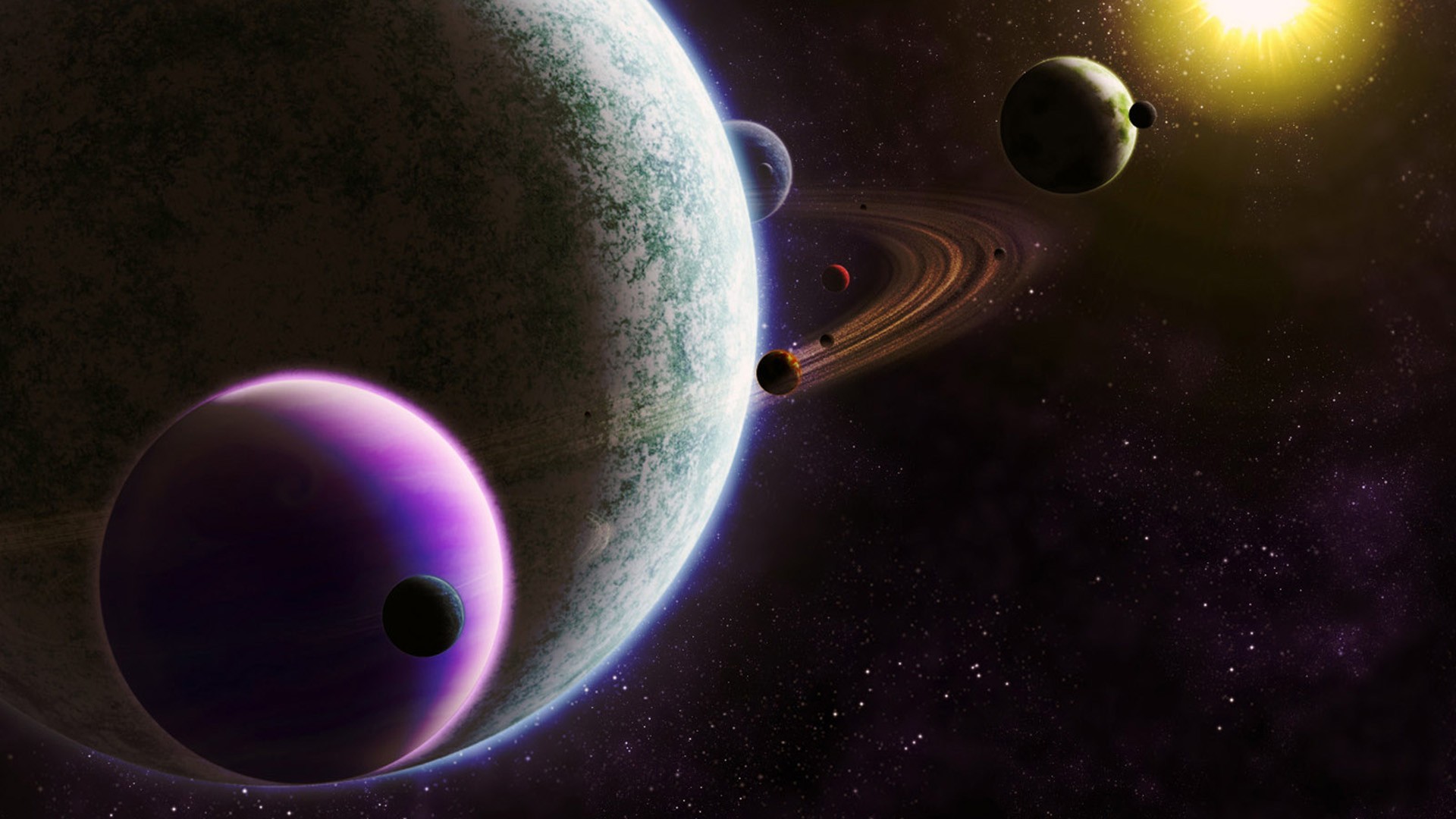 Solar System Wallpaper - Live Wallpaper Of Solar System , HD Wallpaper & Backgrounds