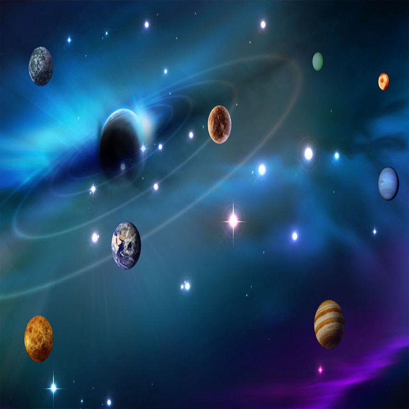 Solar System Wallpaper Custom 3d Ceiling Wallpaper - Space With Solar System , HD Wallpaper & Backgrounds