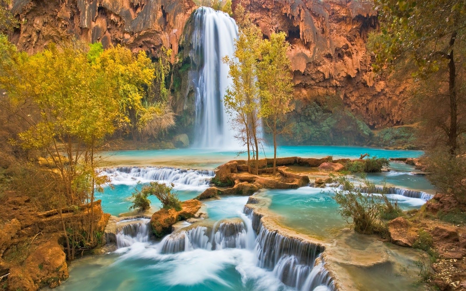 Download <== Free Download Animated Nature Wallpapers - Havasu Falls , HD Wallpaper & Backgrounds