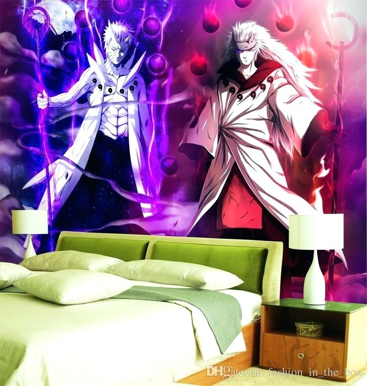 Purple Wallpaper For Walls Photo Custom Anime Boy Bedroom - Papel De Parede Anime Quarto , HD Wallpaper & Backgrounds